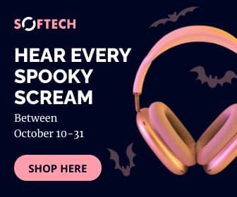 halloween ad template headphones