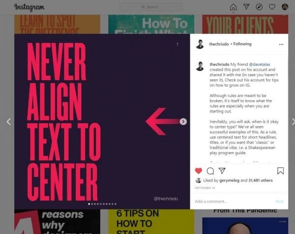 social media design typography thechrisdo