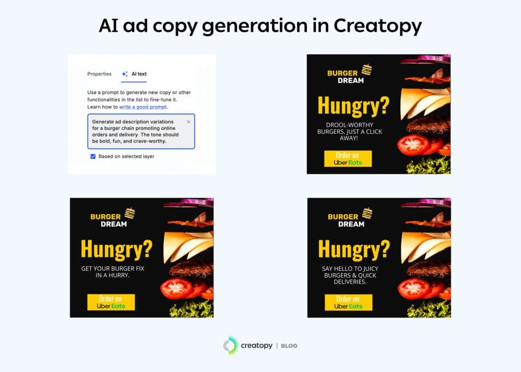 example of ai ad copy generation in thebrief