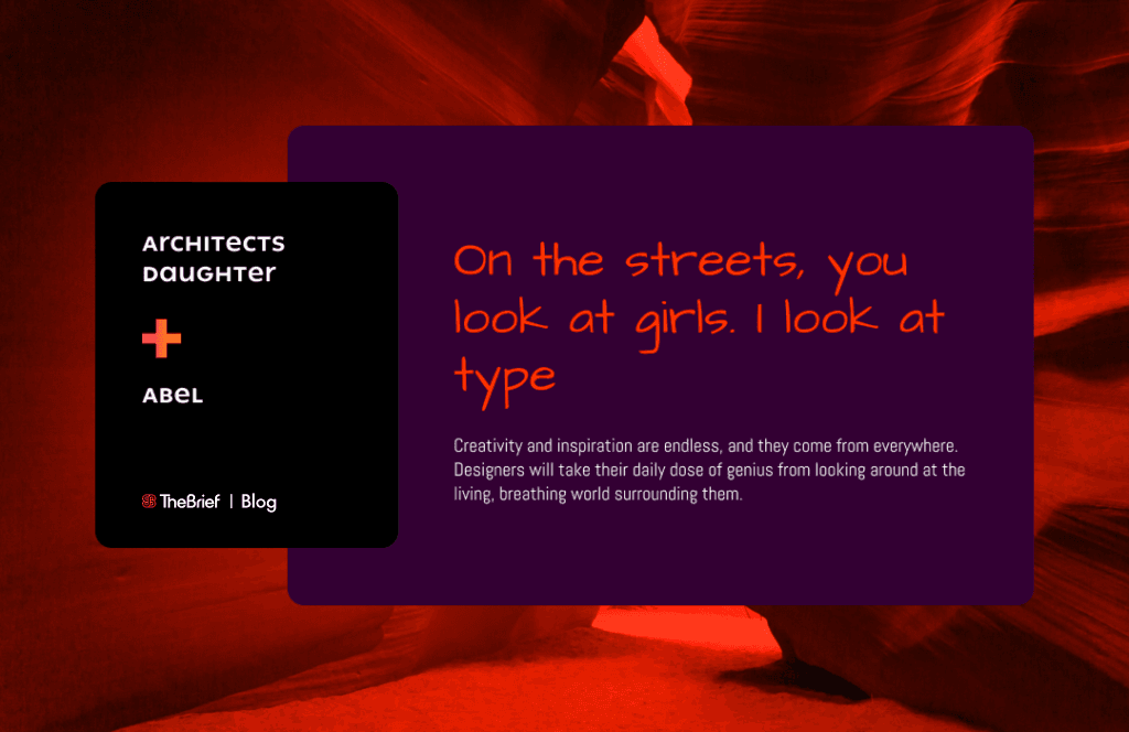 Architects Daughter Abel font combination