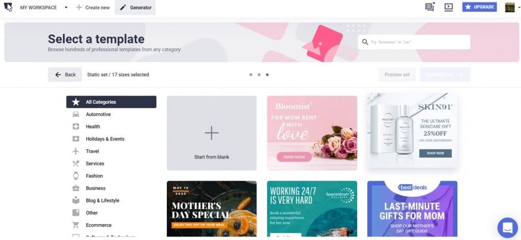 templates categories generator thebrief