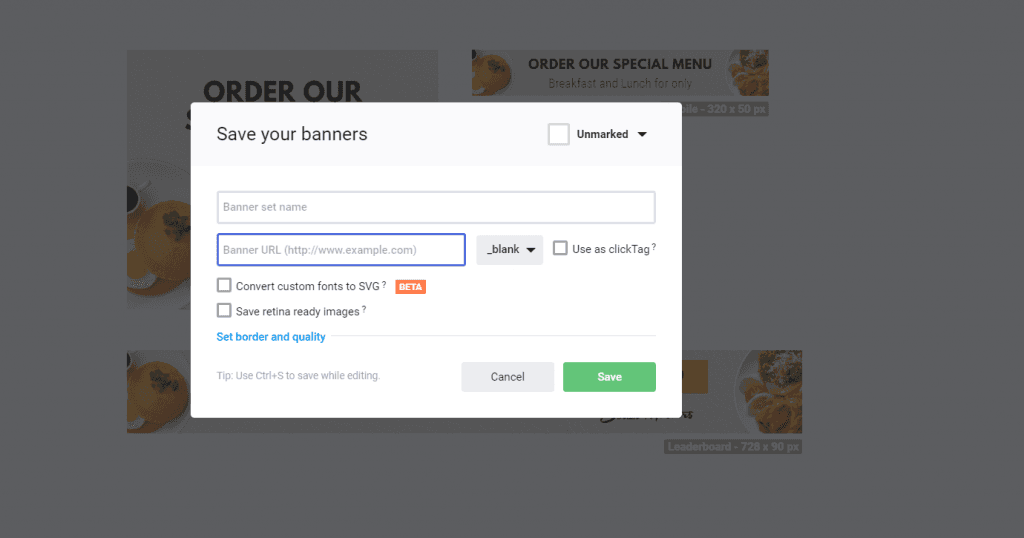edit click tag before