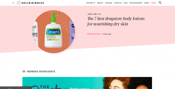 Feminine Website Design