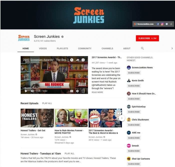 youtube channel examples