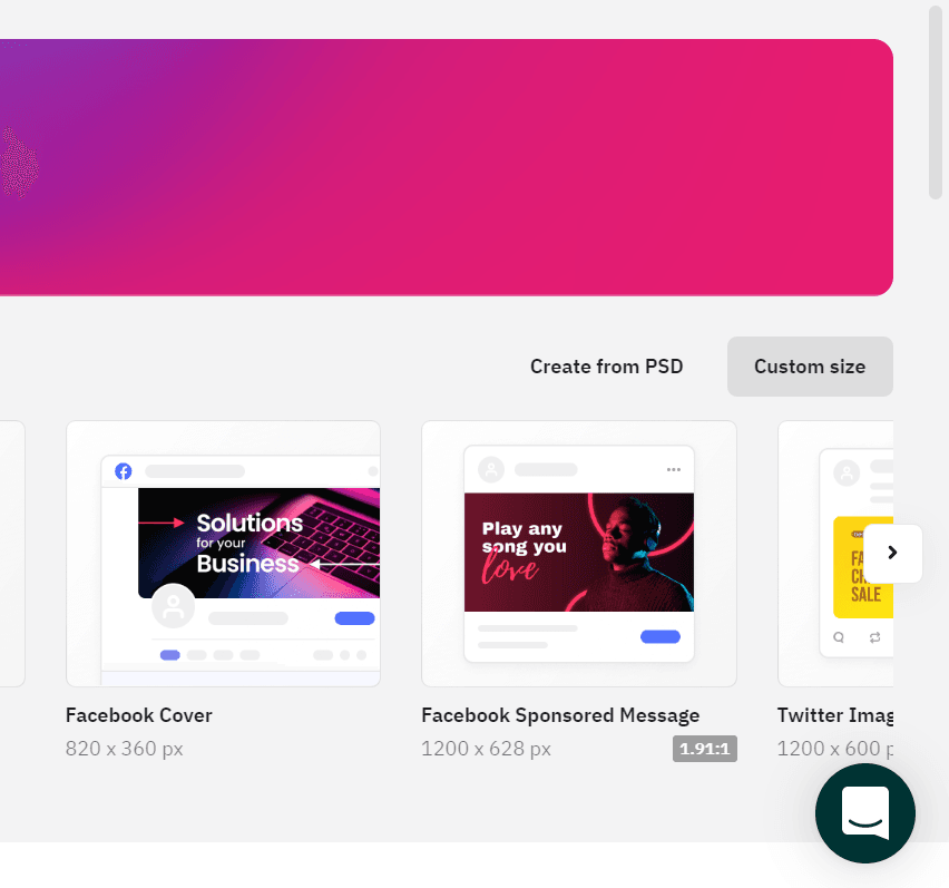 A screenshot from The Brief showing the button through which you can upload PSD files to the platform.