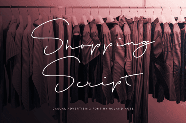 shopping script handwritting font