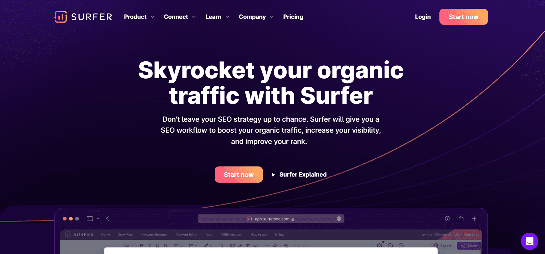 Surfer AI SEO tool