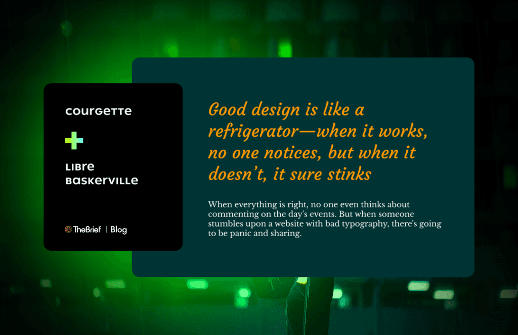 Courgette Libre Baskerville font pairing