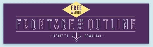 Frontage Condensed font