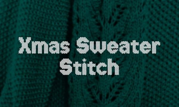 xmas sweater stich ugly sweater font