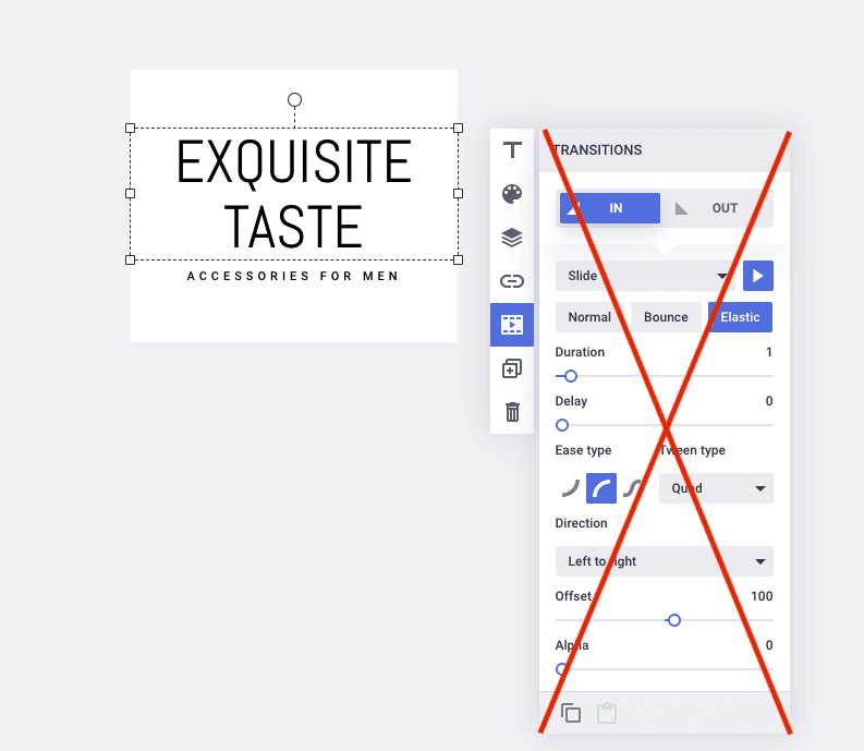 thebrief transition settings