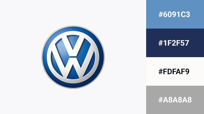 blue and grey logo Volkswagen