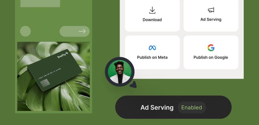 Publish and serve ads from the Brief
