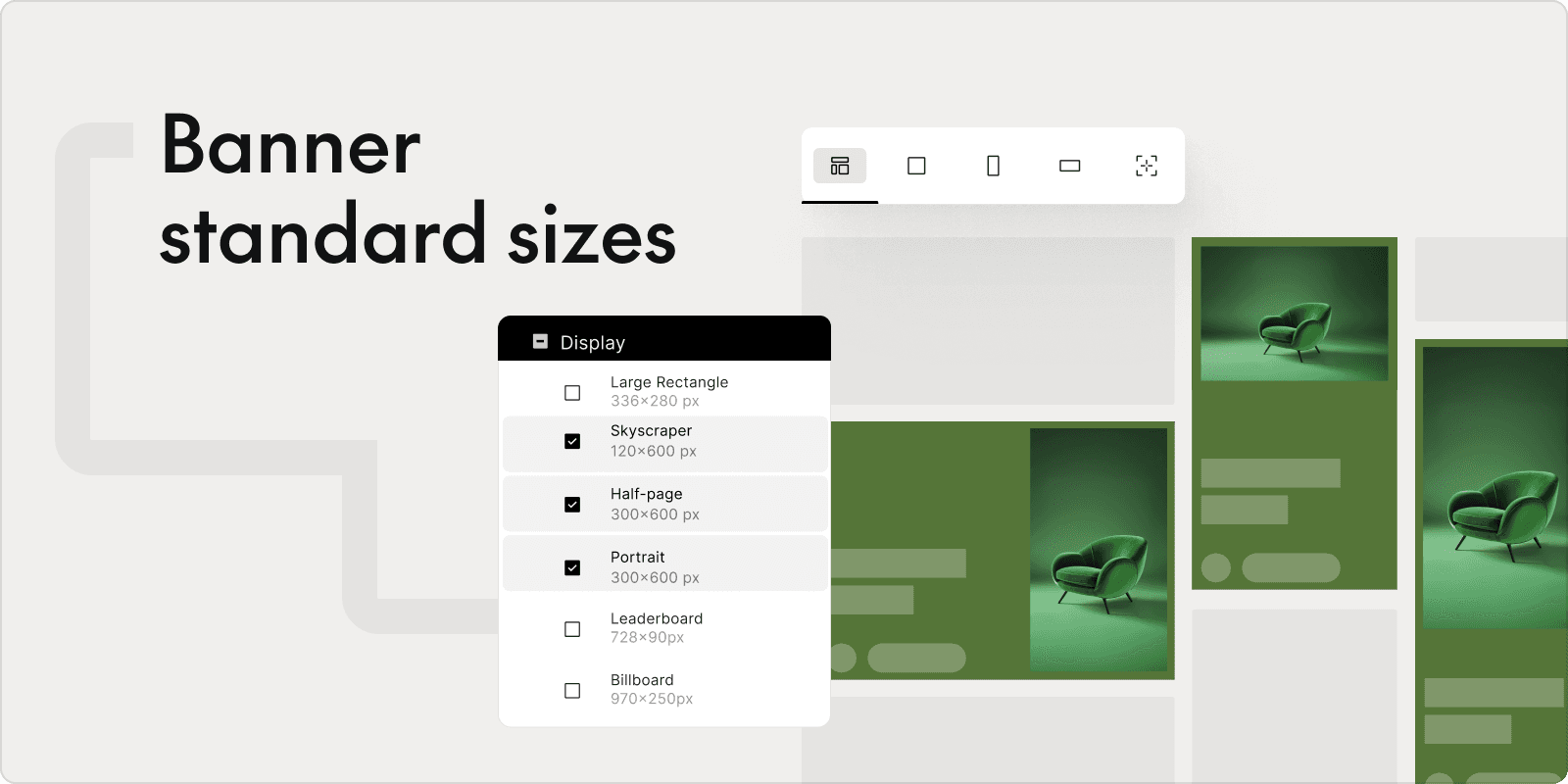 online banner ad standard sizes