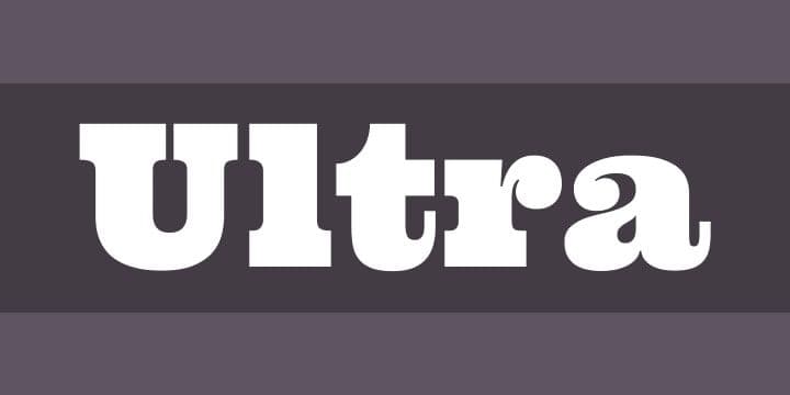 Ultra banner font