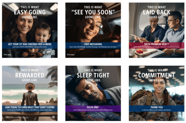 Delta airlines ai generated ads