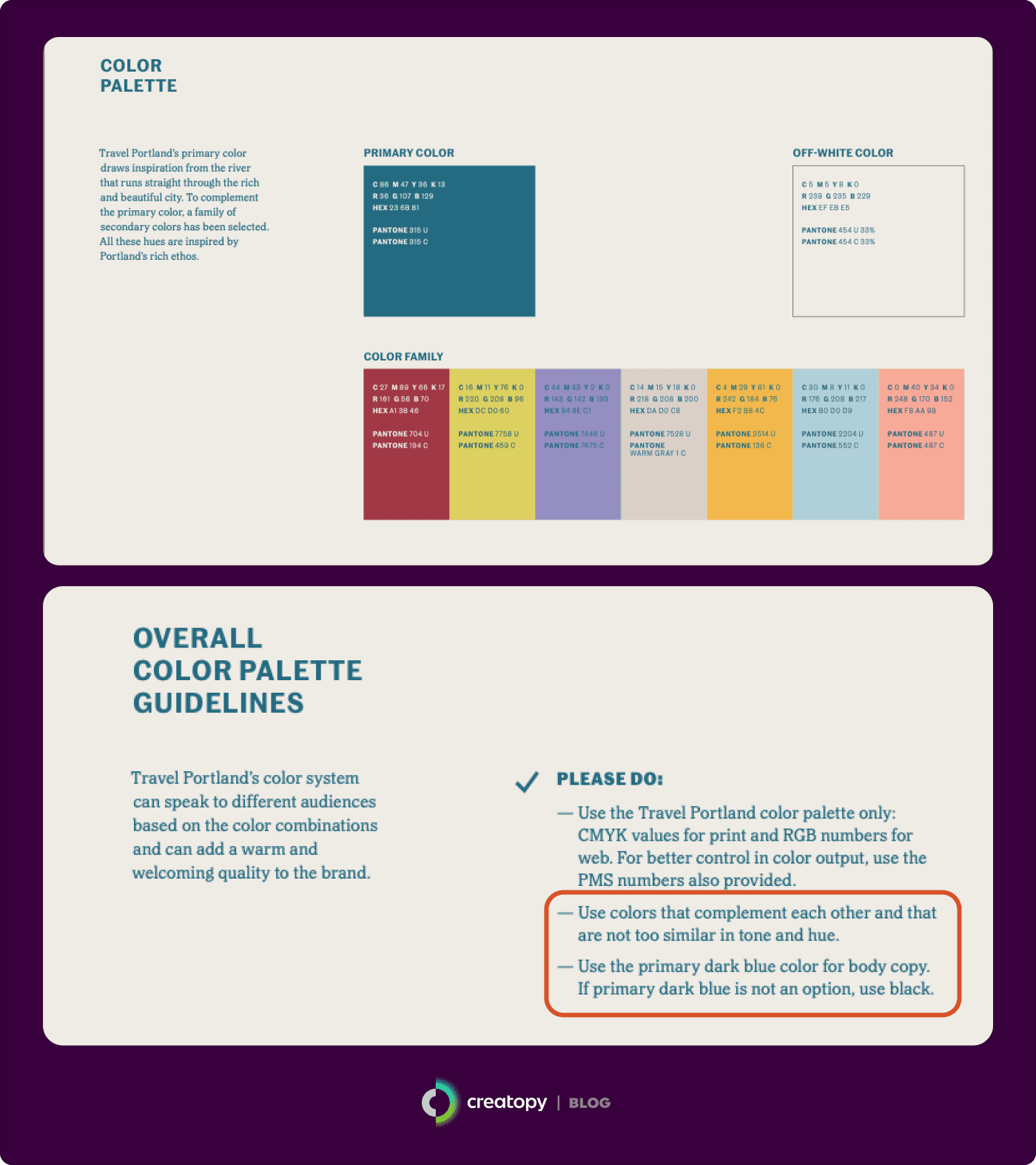 travel portland's logo color variations