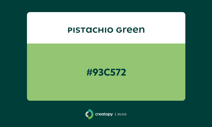 Pistachio green color