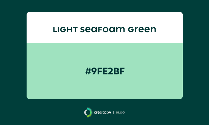 Light seafoam green