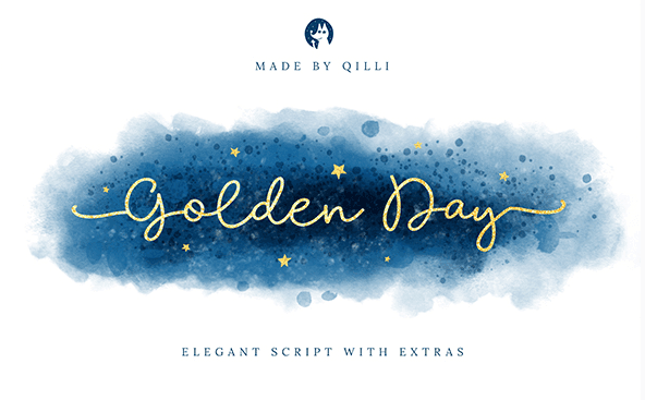 Golden Day - cute hand written font
