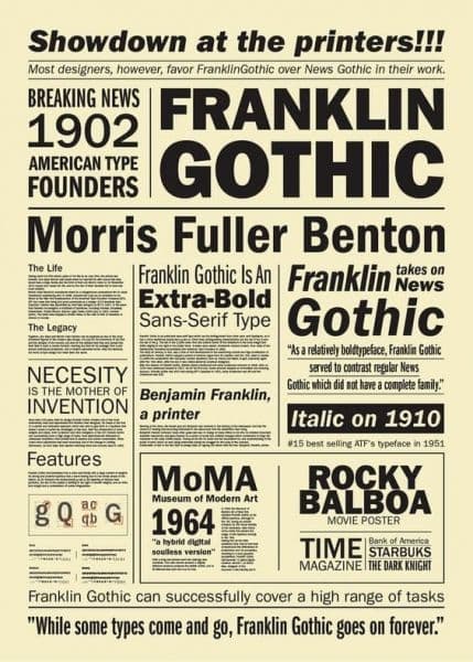 franklin gothic font