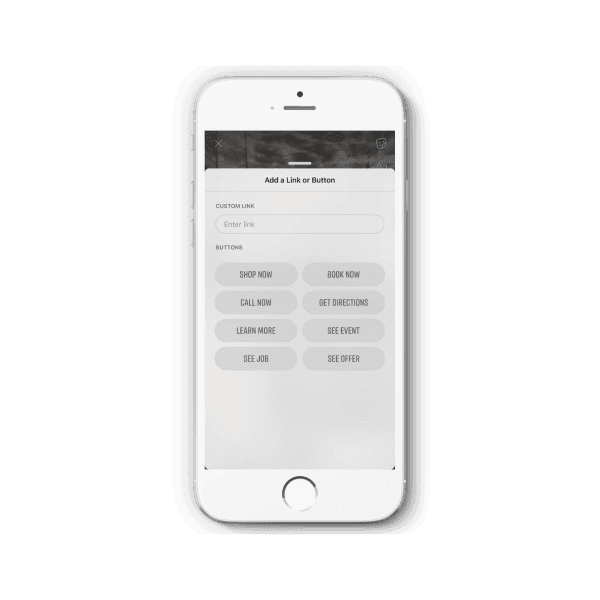 where to add buttons on facebook story