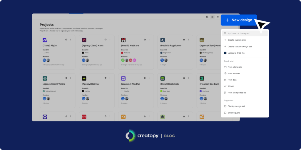 Starting a new project in The Brief