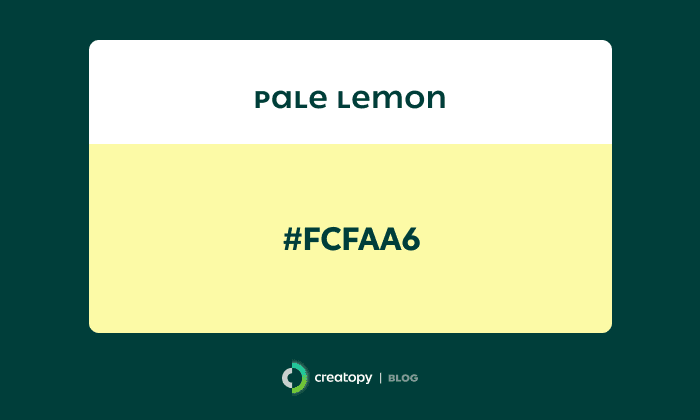 Pale lemon color