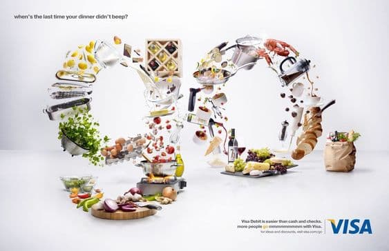 visa point ad food financial ad
