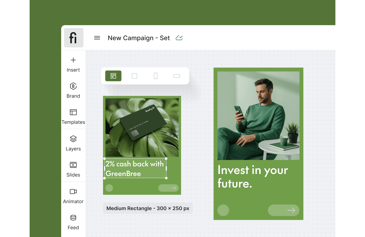 Advanced ad editor in The Brief
