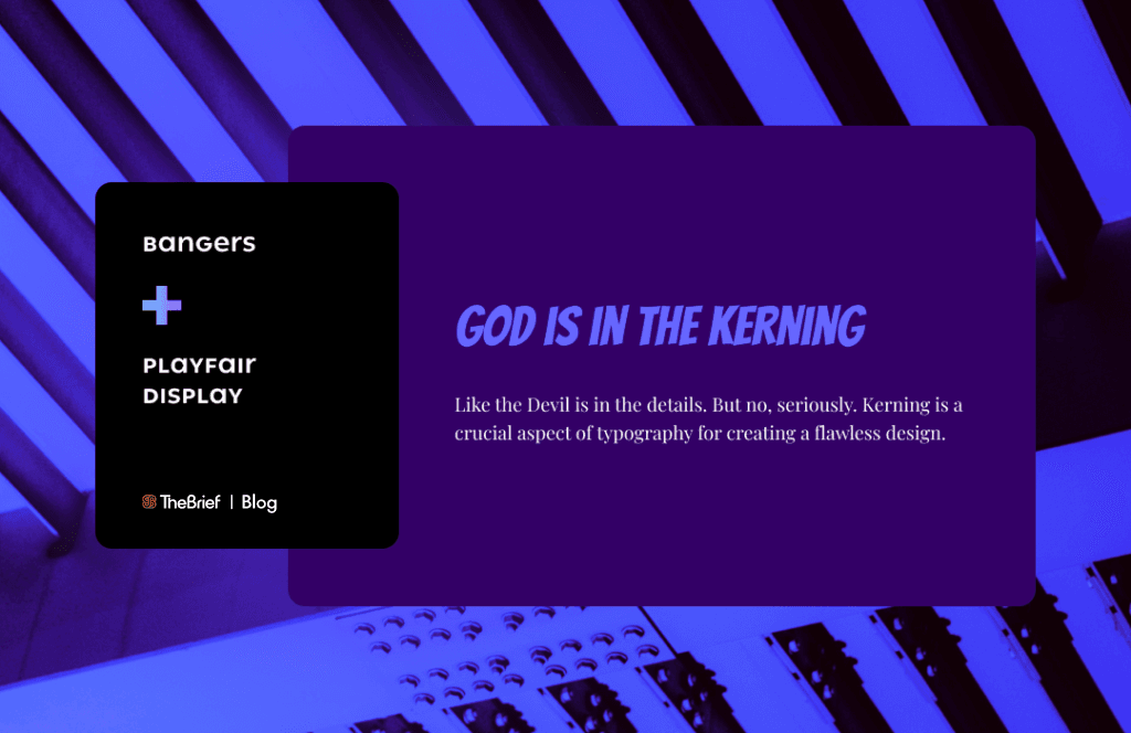 Bangers Playfair Display font combination