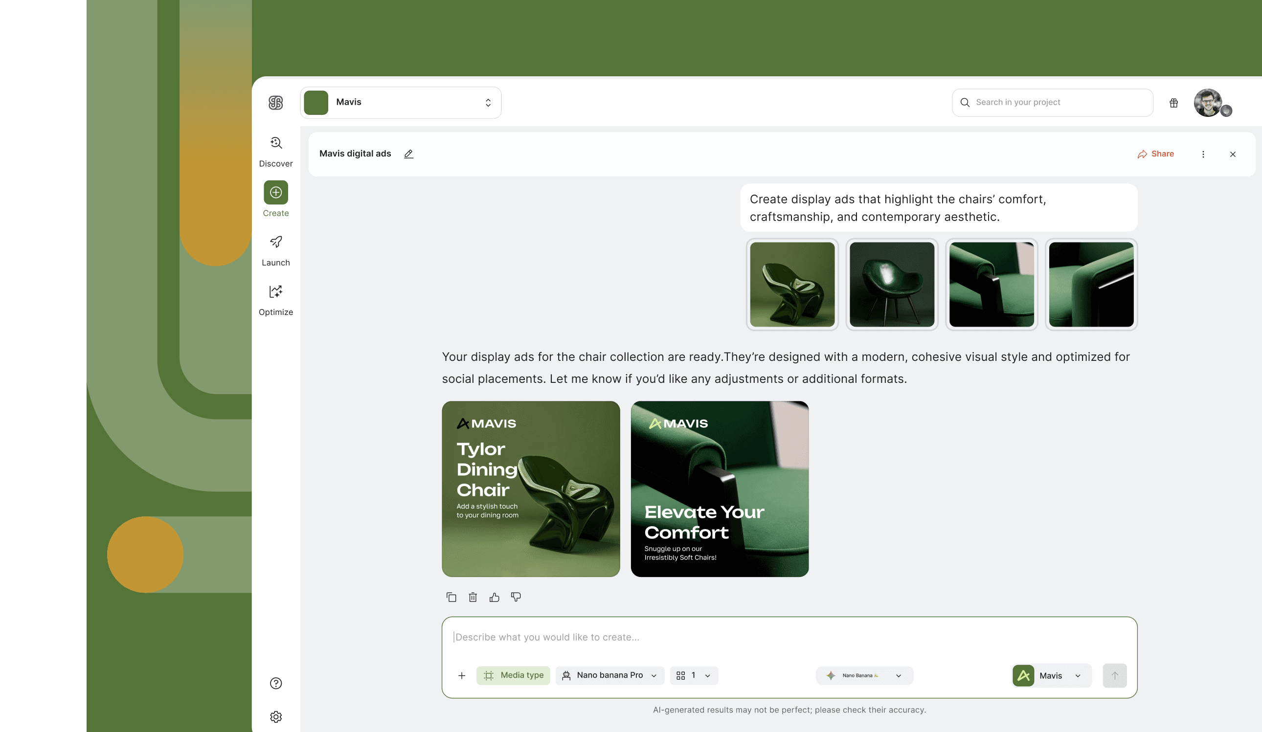 Design ads with Create Agent