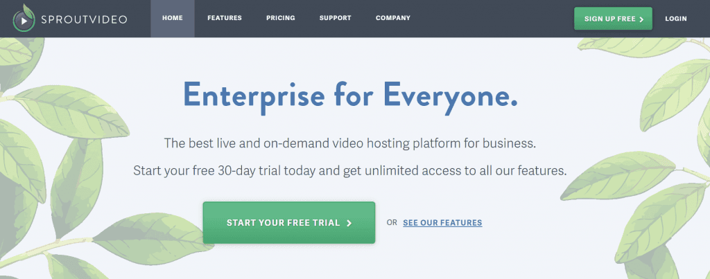 sproutvideo premium video hosting site
