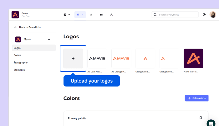 The third step to creating a brand kit in The Brief.