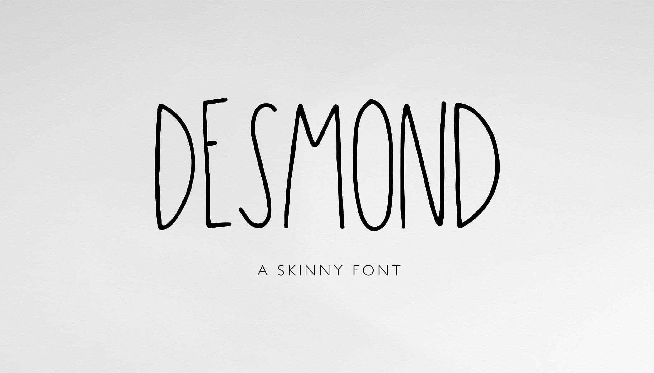 Desmond - uppercase hand lettering font