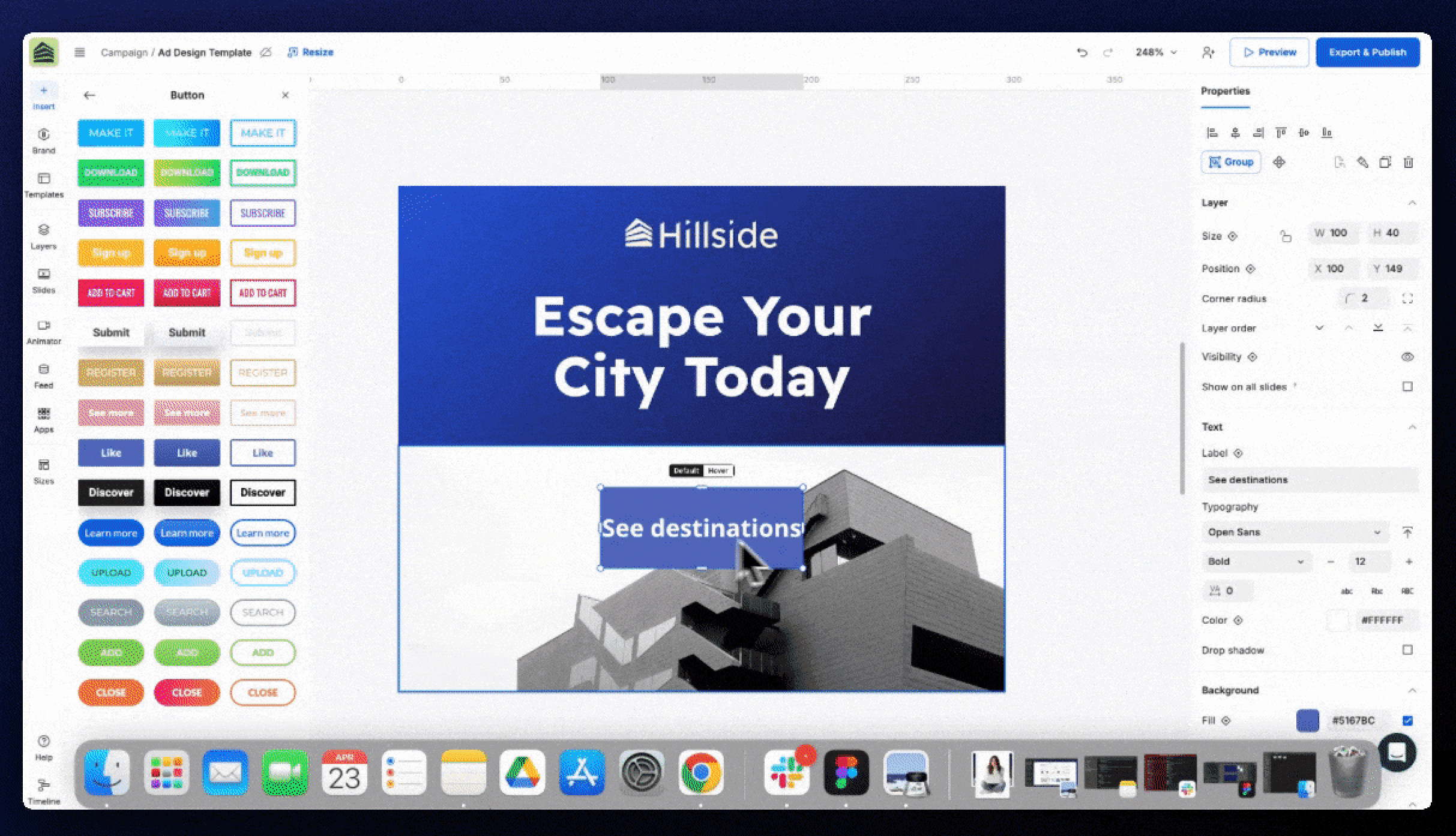 process of designing a template