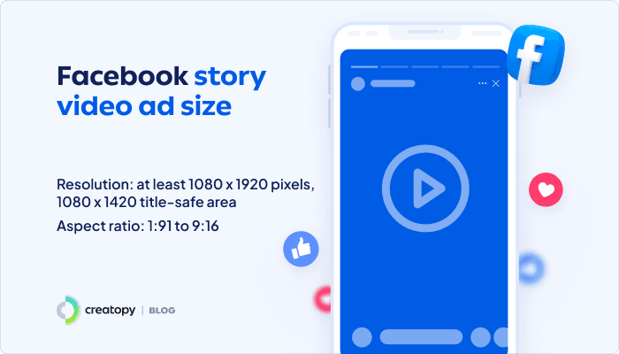 Facebook story video ad size