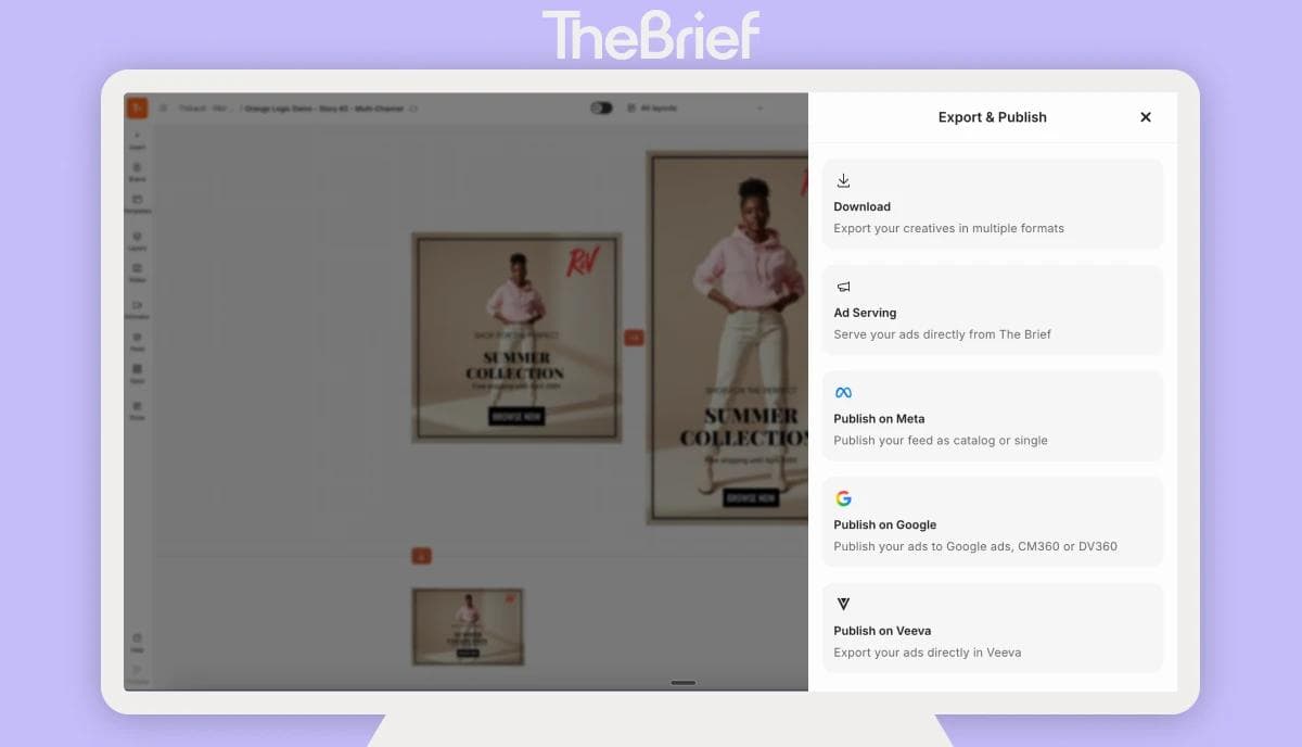 Launch and serve ads in The Brief