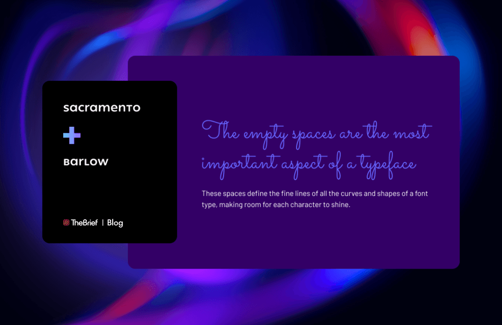 Sacramento Barlow font combination