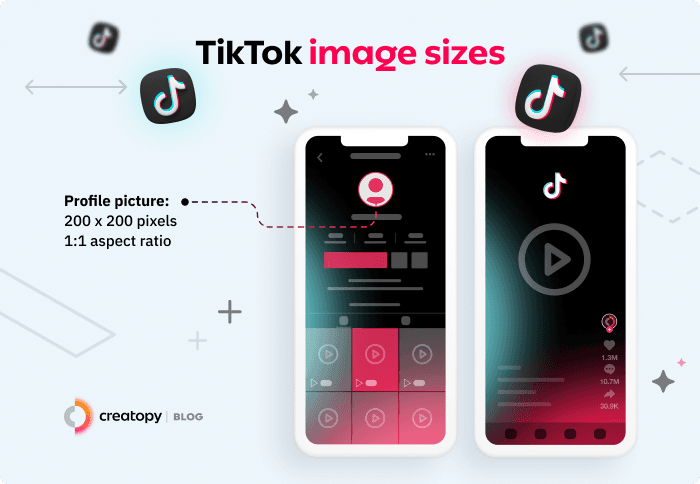 TikTok image sizes