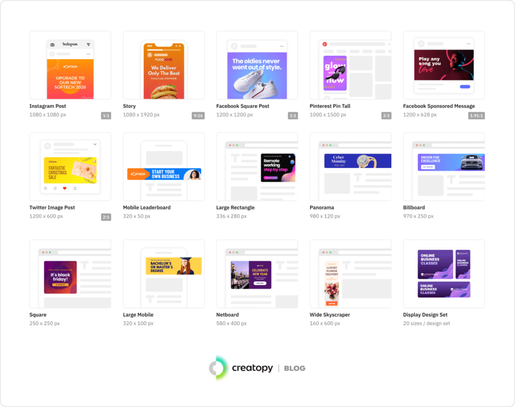 The Brief template design sizes