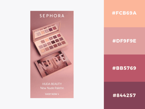 nude pink color palette