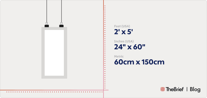 Print banner size (2′ x 5′)