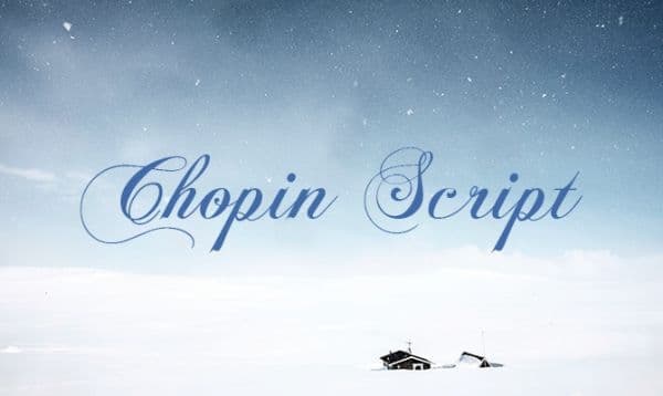 chopin script christmas writing fonts