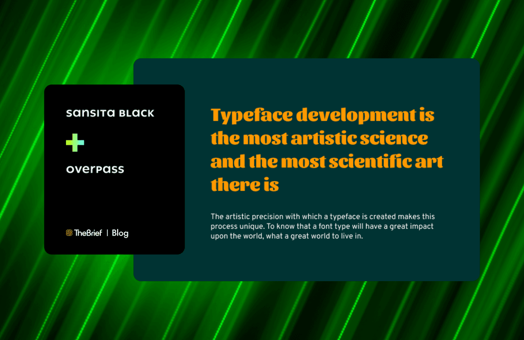 Sansita Black Overpass font combination