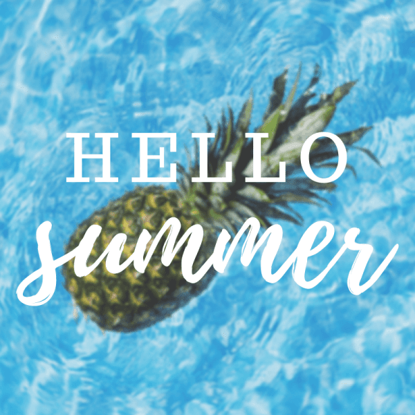 hello summer quote graphic design