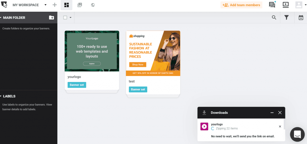 download from workspace