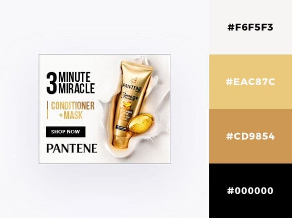 Golden brown Pantene ad