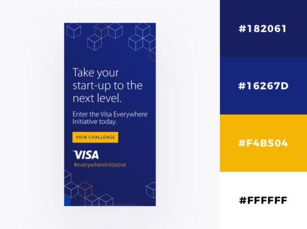 dark blue visa ad